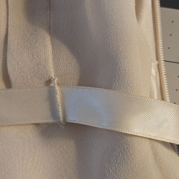 Laundry Ivory 0 Silk Chiffon Midi Dress – Romantic Core Bridalcore Elegance - Picture 13 of 16